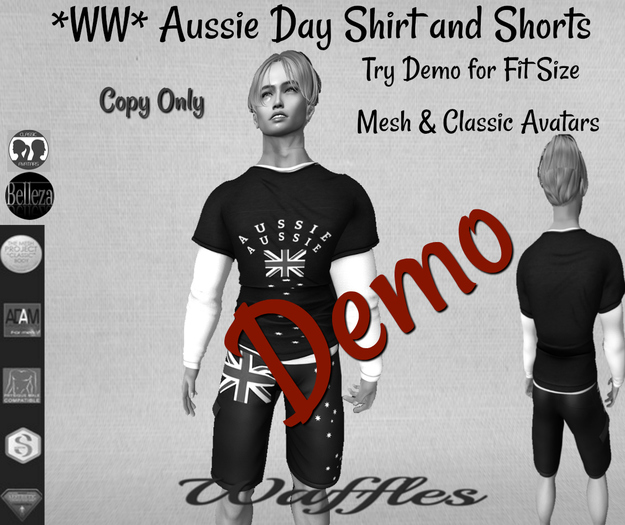 Demo *WW* Shirt & Shorts For Aussie set
