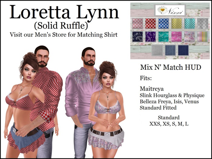 Nixxi Fashions - Loretta Lynn (Solid Ruffle)