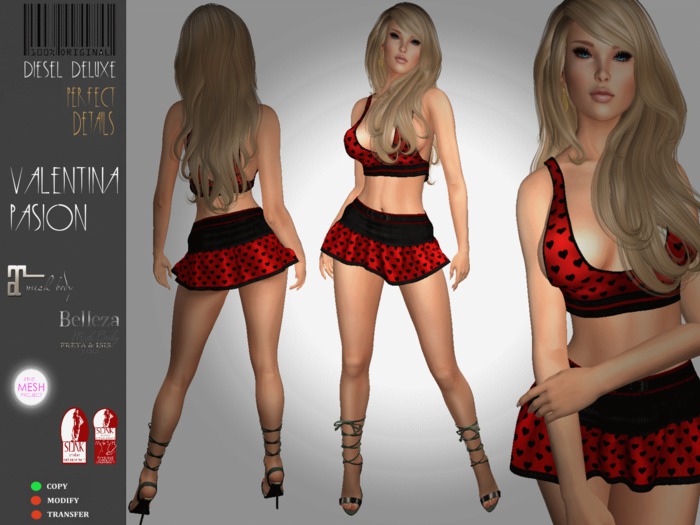 [DIESELdeluxe] PROMO VALENTINES Valentina Delicate Skirt Top