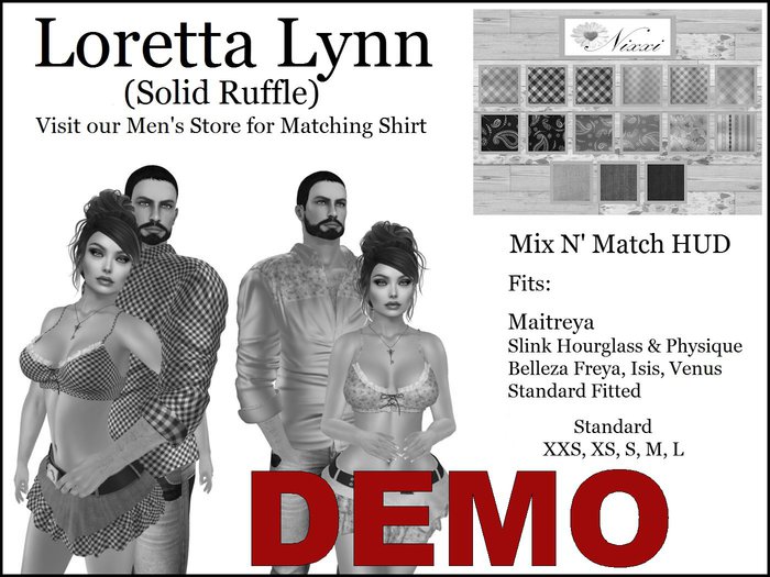 DEMO Nixxi Fashions - Loretta Lynn (Solid Ruffle)