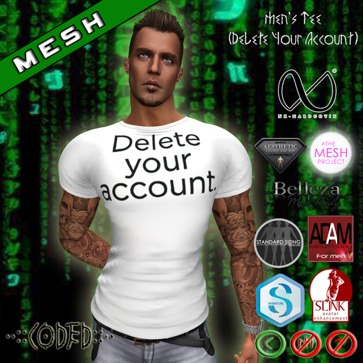 ..:: CODED ::.. Men's Tee (Delete Your Account)
