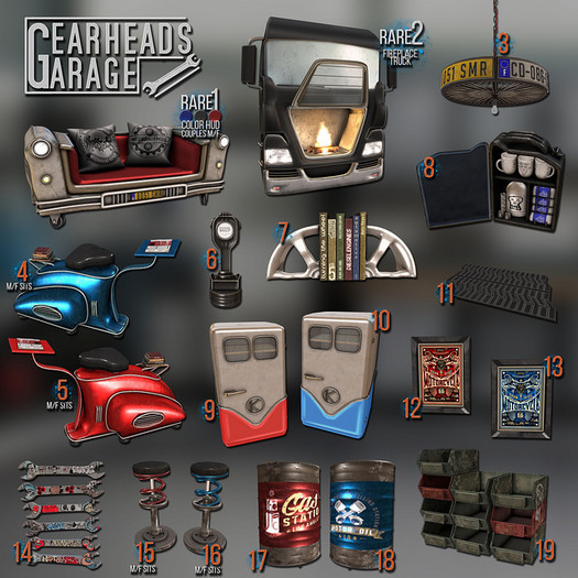 [Kres] Gearheads Garage - 2 RARE