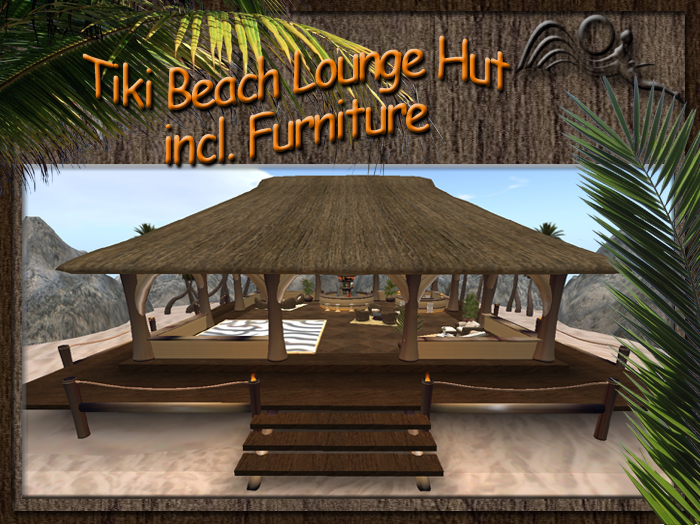 [Summer Feeling] - Tiki Beach Lounge Hut incl. Furniture (Lounge, Clubhouse, Party Area, Marquee) - Bars and Clubs