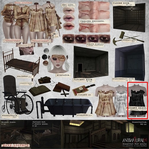 ANTINATURAL[+] Hospital for Souls / Patient Robe MAITREYA BLACK