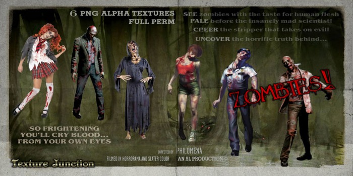 Zombies! PNG Transparent Textures Halloween Apocalypse  Horror