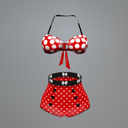 Valentine Dots Mesh Bikini