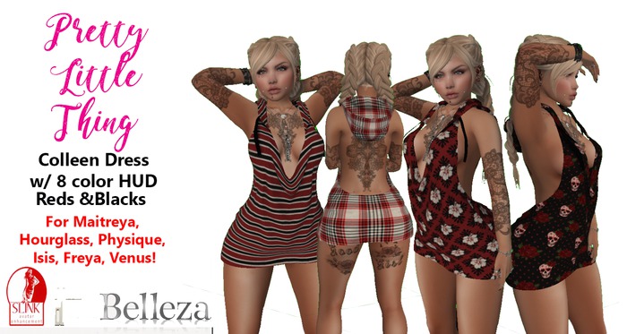 {PLT}Colleen Dress w/HUD-Reds&Blacks(BOX)
