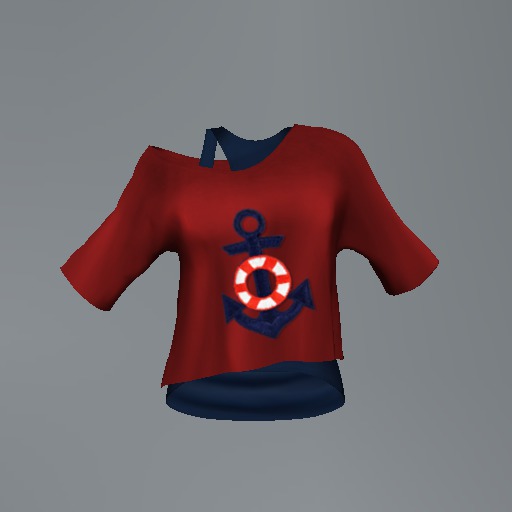 Red Nautical Mesh Layer Top box