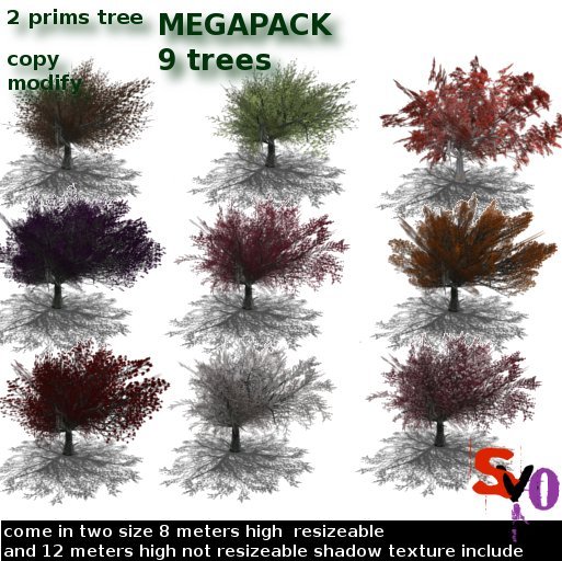 megapak(9 trees)  2 prim tree  copy/mod