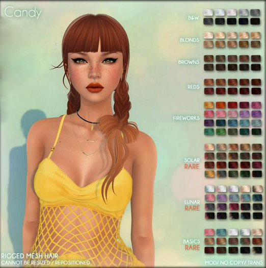 /Wasabi Pills/ Candy Mesh Hair - Solar Ombre RARE