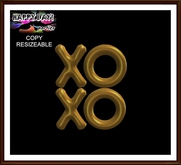 Valentine's - XOXO Balloons GoldenSign a