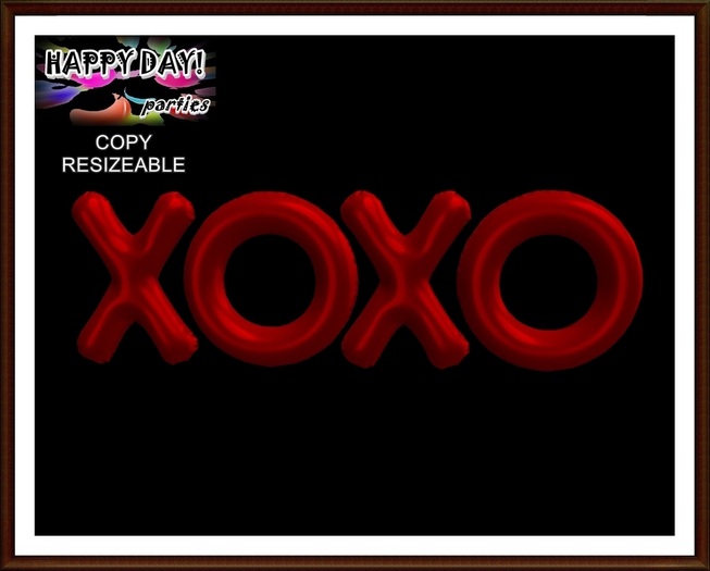 Valentine's - XOXO Balloons Red Sign b