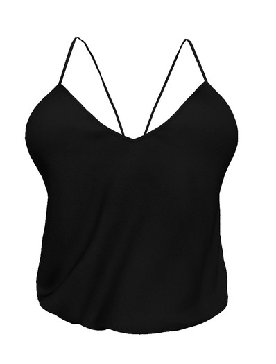 c'mere Spaghetti Strap Tank BLACK