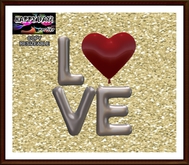Valentine's - Love Balloons Silver Sign b