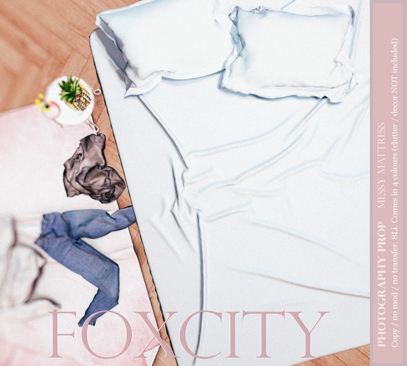 FOXCITY. Photography Prop - Messy Mattress