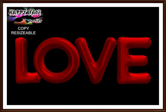 Valentine's - Love Balloons Red Sign