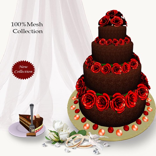 Mesh chic wedding cake v.1