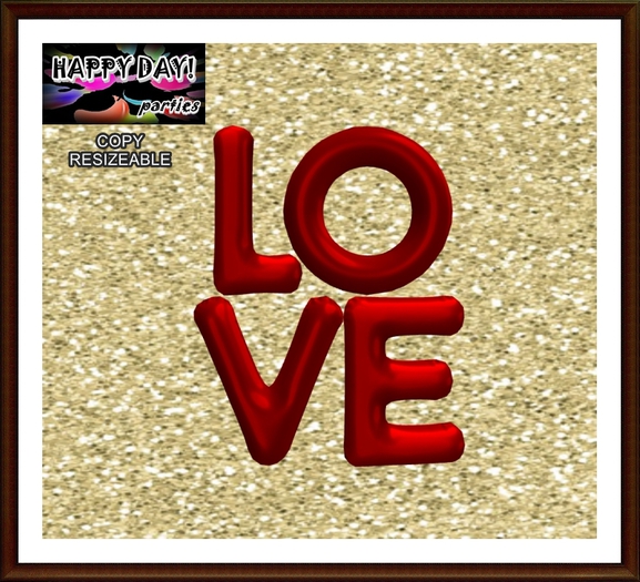 Valentine's - Love Balloons Red Sign a