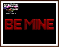 Valentine's - Be Mine Balloons Red Sign