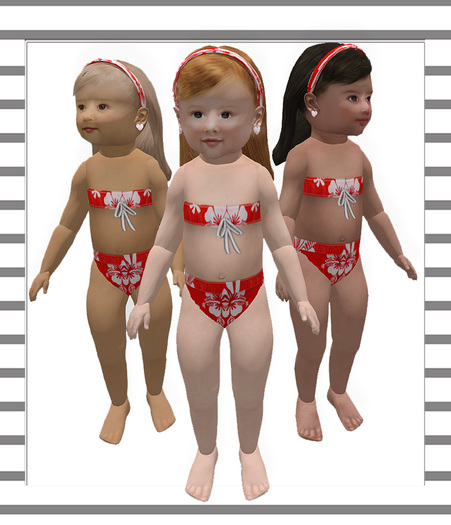 ❤ Pat A Kake Red Hawaii Bikini❤ 