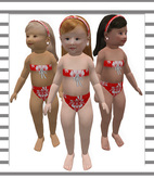 ❤ Pat A Kake Red Hawaii Bikini❤ 