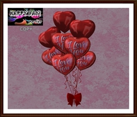 Valentine's - Balloons Bouquet - I Love You Red