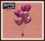 Valentine's - 5 Balloons Set - I Love You