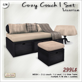 [V/W] Cozy Couch I Set Licorice - Mesh furniture - Table, pouf & sofa w/ multiple F/M sits & cuddles