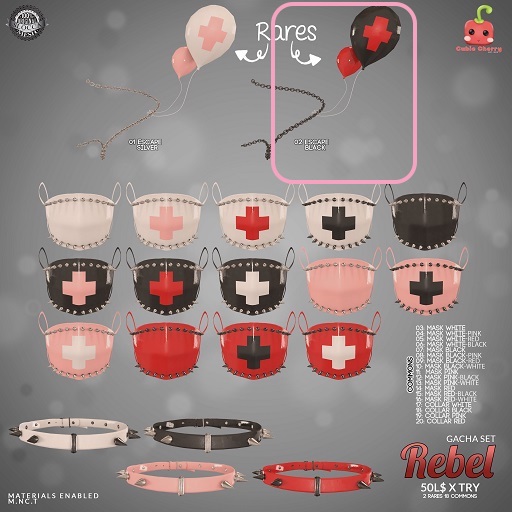 02[Cubic Cherry]{Rebel} escape black -BOX- RARE