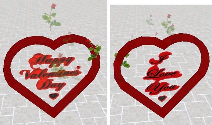 Spinning Valentine Heart with Roses