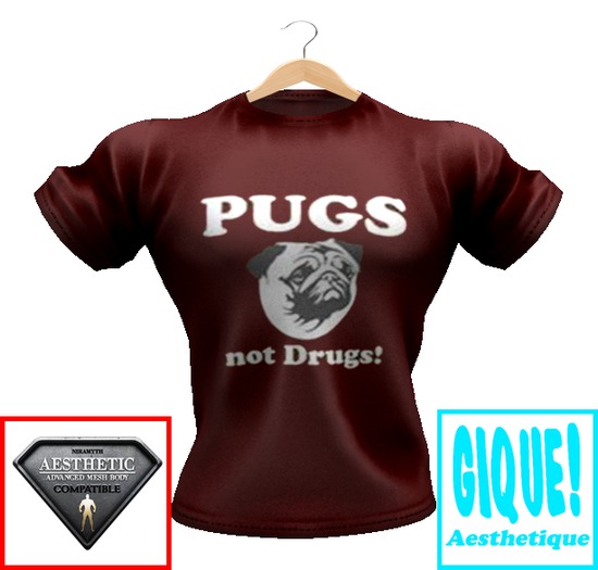 [G!A] - Pugs Not Drugs - Aestethic MESH Tee