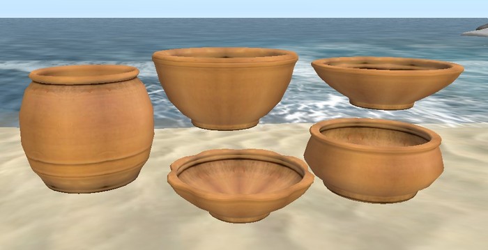Potteries - Natural and flamed clay range