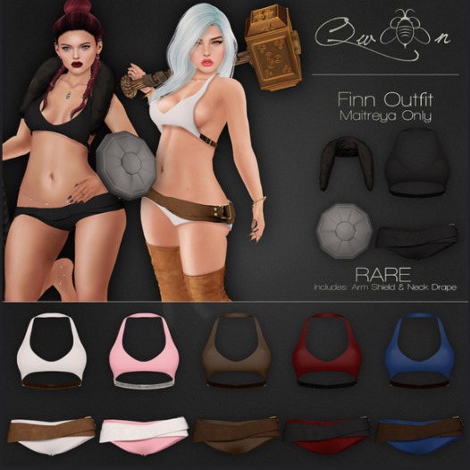 *QweenB* Finn Black Set - RARE - maitreya