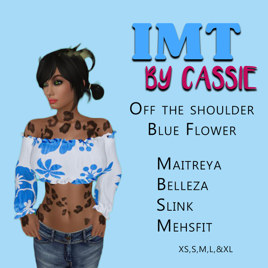 .:IMT:. Blue Flower Off the shoulder