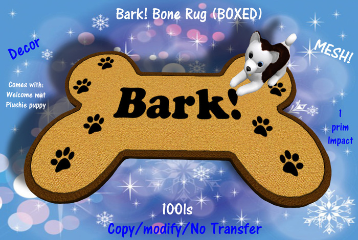 Bark! Bone Rug (BOXED)