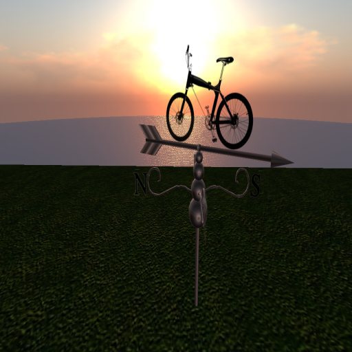 Dark Bike Working Weathervane