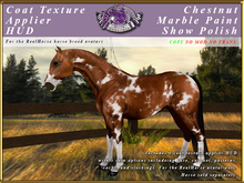 *E* RealHorse Coat Texture HUD [BOXED]  Chestnut Marble SP