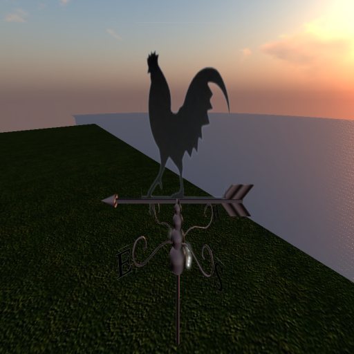 Dark Rooster Working Weathervane