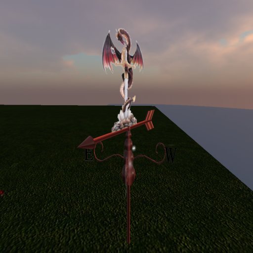Dragon and Sword Working Weathervane