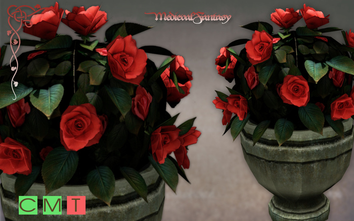 [MF] Mesh romantic garden roses flowers pot (boxed)