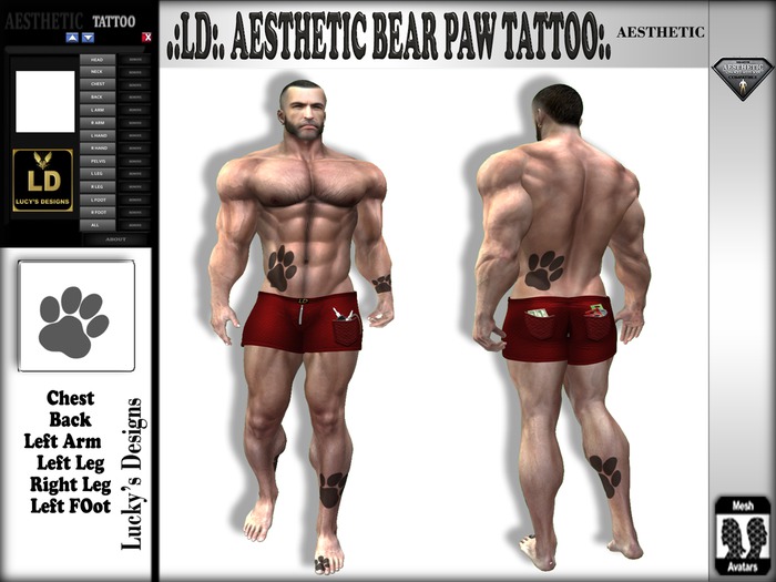 .:LD:. Aesthetic Bear Paw Tattoo:.