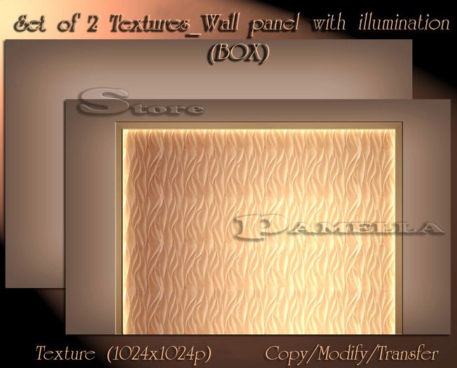 Set of 2 Textures_Wall panel with illumination (BOX)