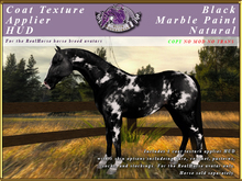*E* RealHorse Coat Texture HUD [BOXED] Black Marble Natural