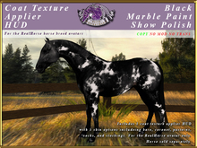 *E* RealHorse Coat Texture HUD [BOXED]  Black Marble SP