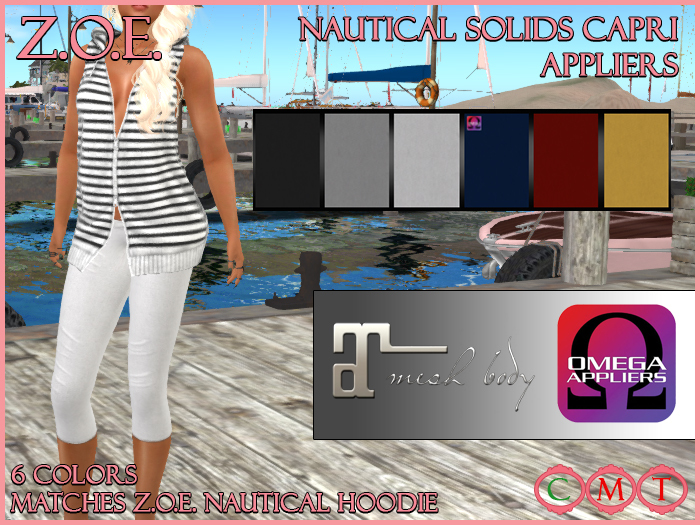 Z.O.E. Nautical Colors Capris (Bagged)