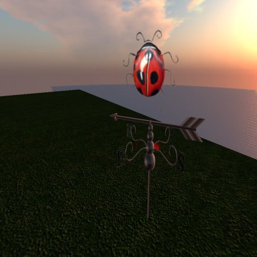 Ladybug Working Weathervane