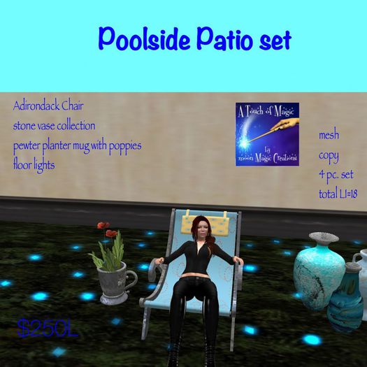 4 pc. Poolside Patio set-crate
