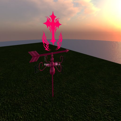 Tribal Hot Pink Cross Working Weathervane