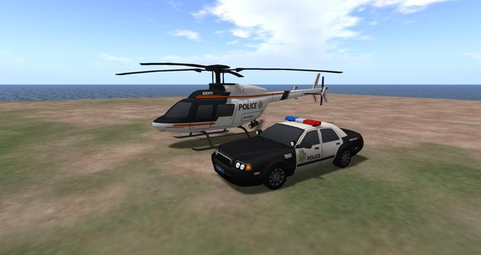 Police Car & Helicopter