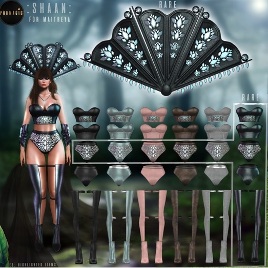 *PROMAGIC* Shaan -Corset{NoJewels}-Silver